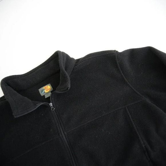 Vintage Bass Pro Shops Black Fleece Full Zip Up XXL - Picture 11 of 12